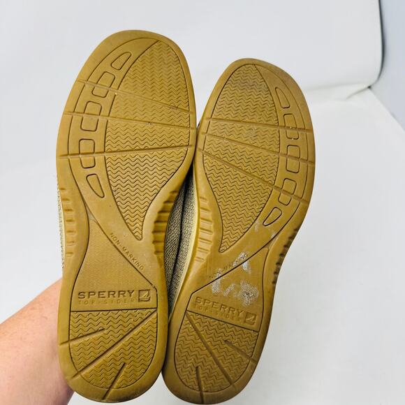 Sperry Angelfish Embossed Anchor Boat Shoe Brown/Tan Leather Size 9M - Picture 11 of 14